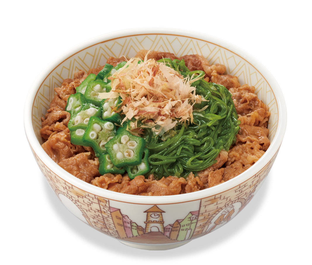 めかぶオクラ牛丼