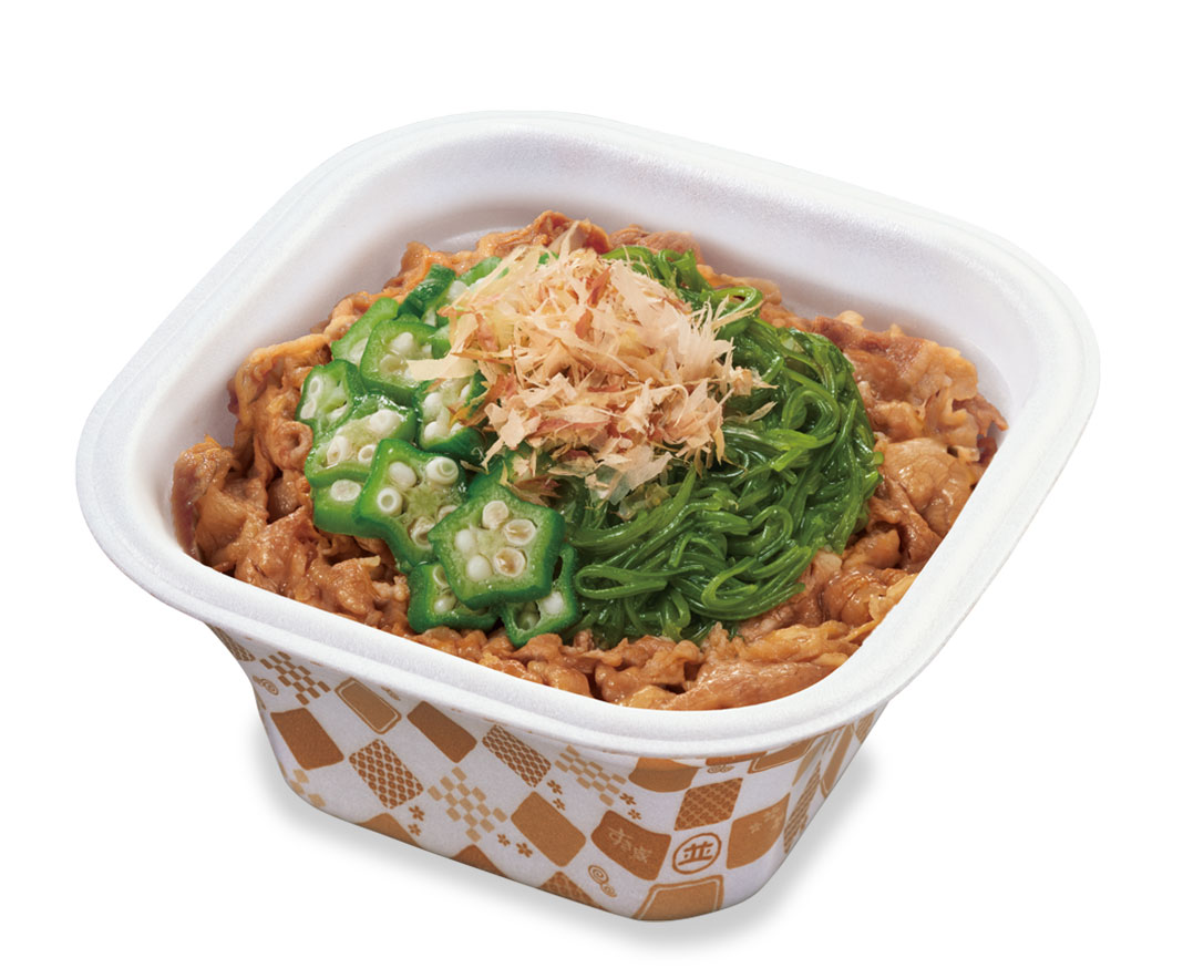 めかぶオクラ牛丼